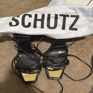 Schultz!!!! Worn ONCE! Elegant Black Strappy Sandals